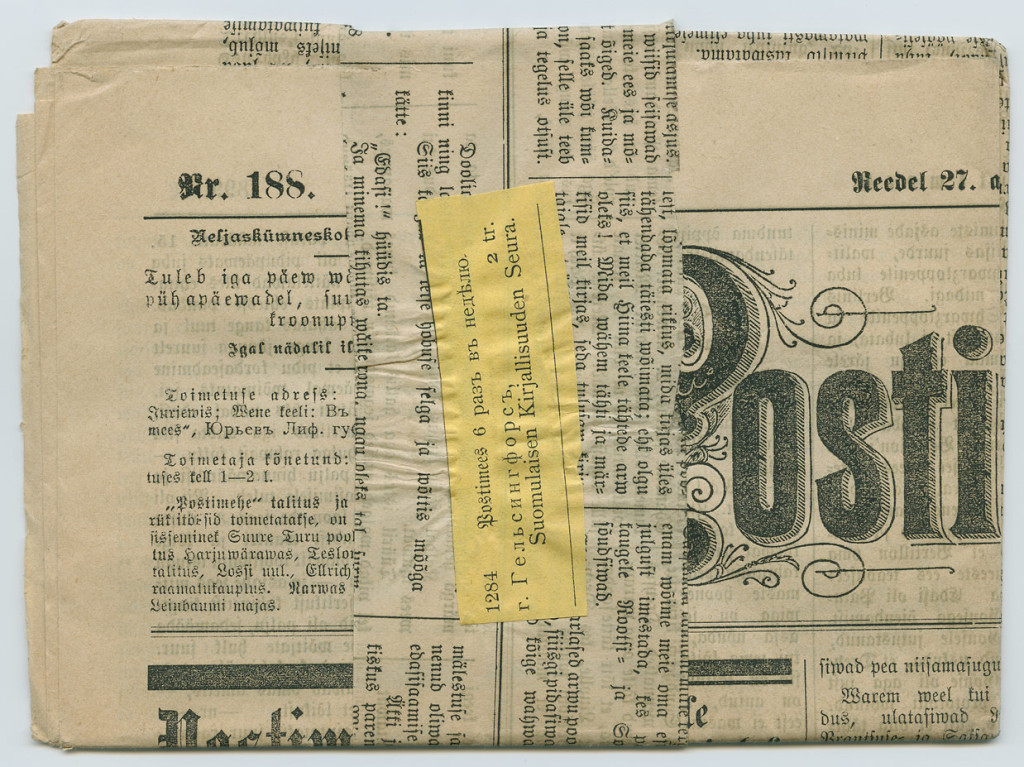 0932a-Ajaleht-Postimees-panderoll-Tartu-Helsinki-1899-postiajalugu-ee
